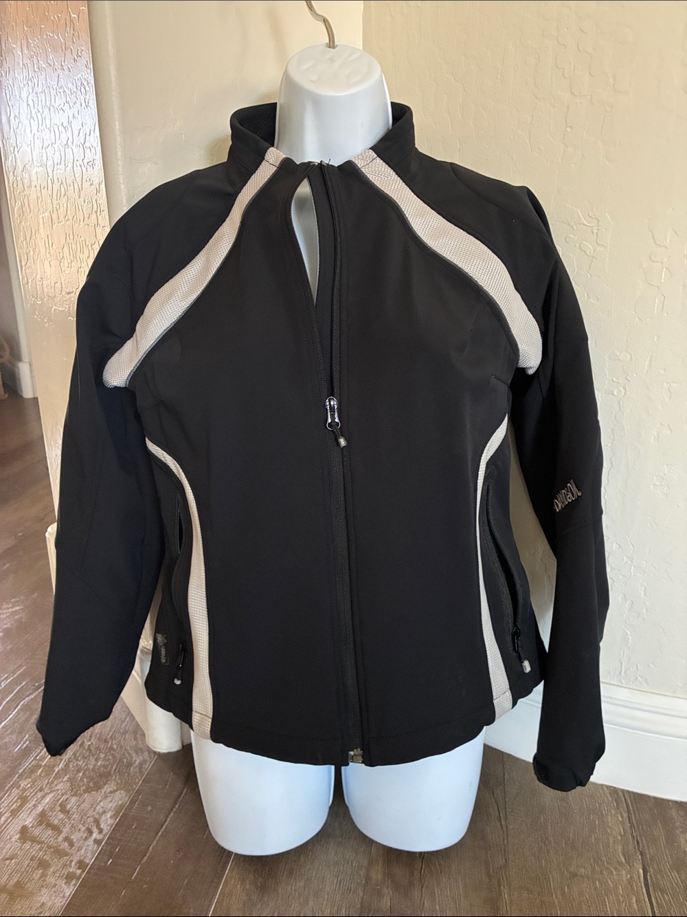 Harley-Davidson Women’s Black and White Softshell Riding Jacket size M